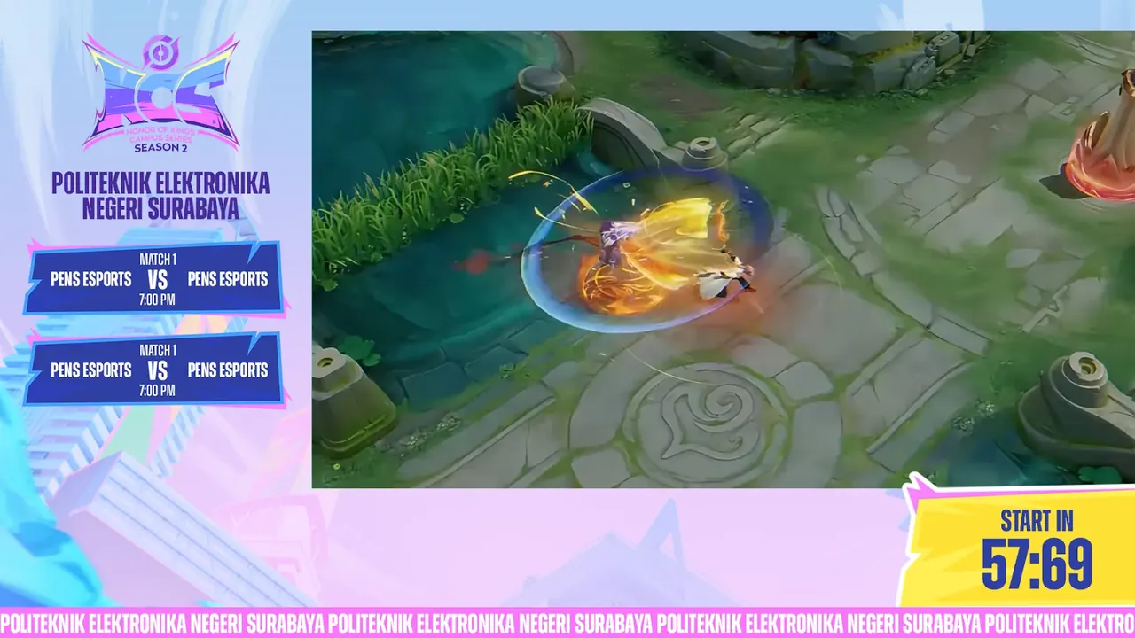 Honor of Kings KCS S2 PENS 2025 broadcast graphic