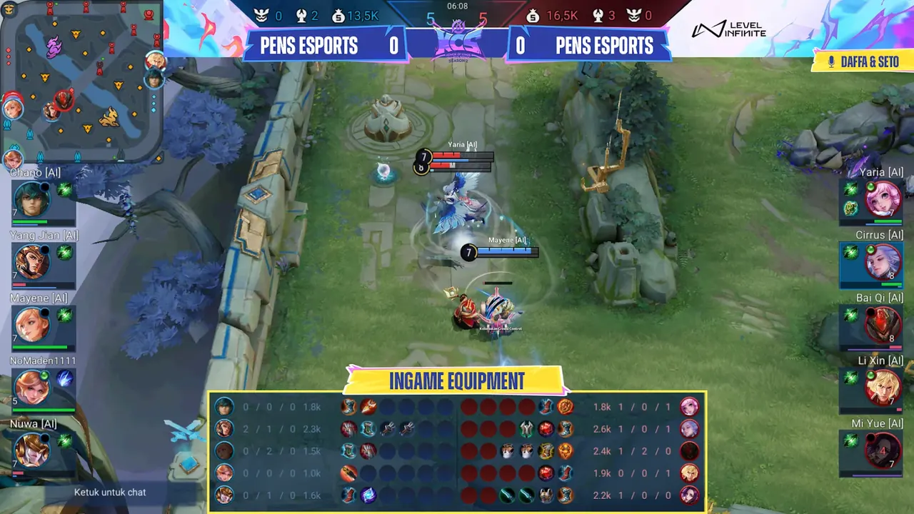 Honor of Kings KCS S2 PENS 2025 broadcast screen 6