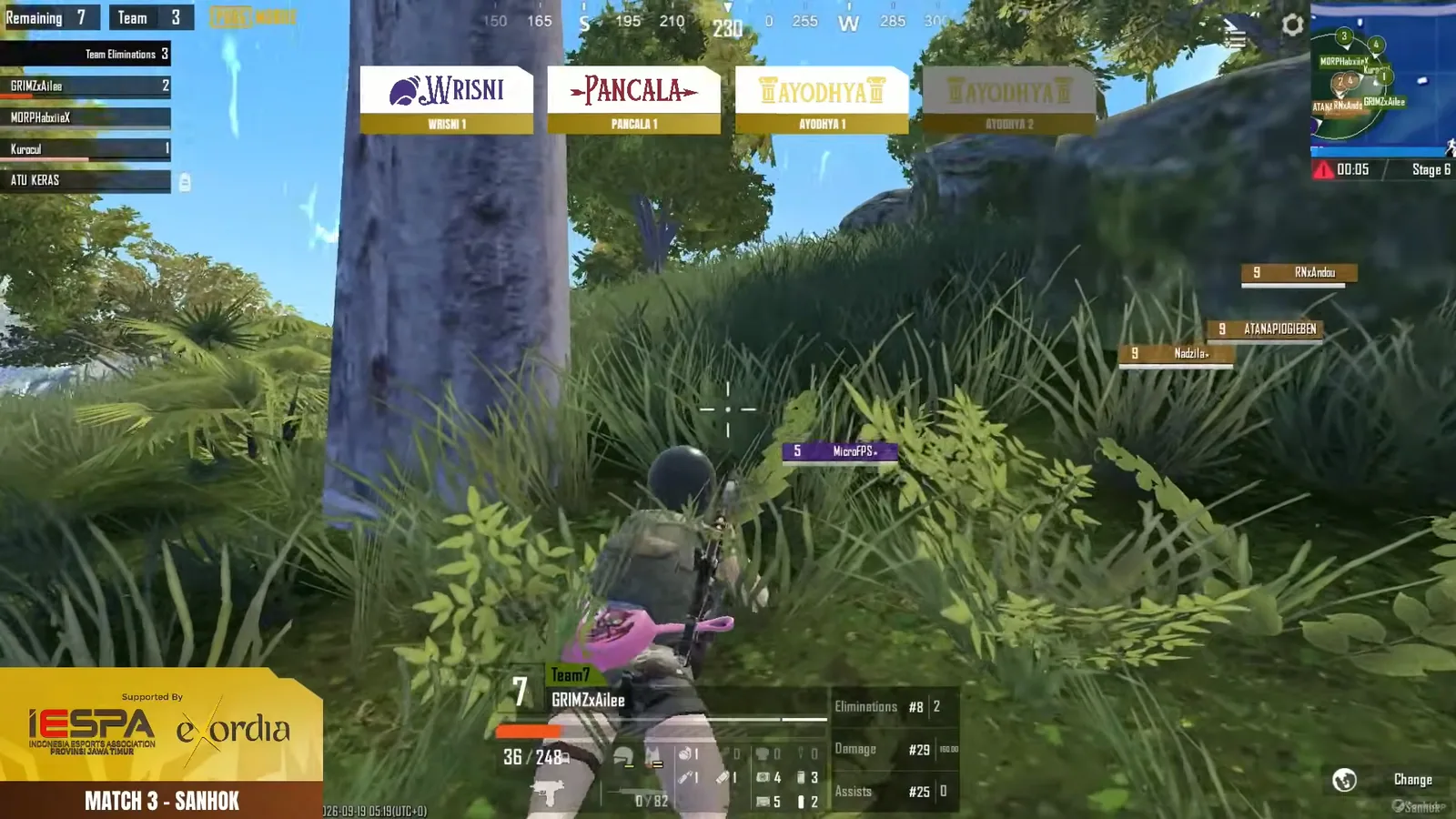 Rector Cup Ubaya 2026 PUBG Mobile broadcast screen 1