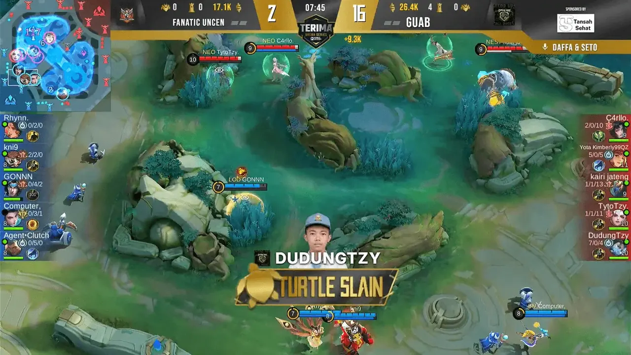 Terima Arena Series Mobile Legends 2026 broadcast screen 10