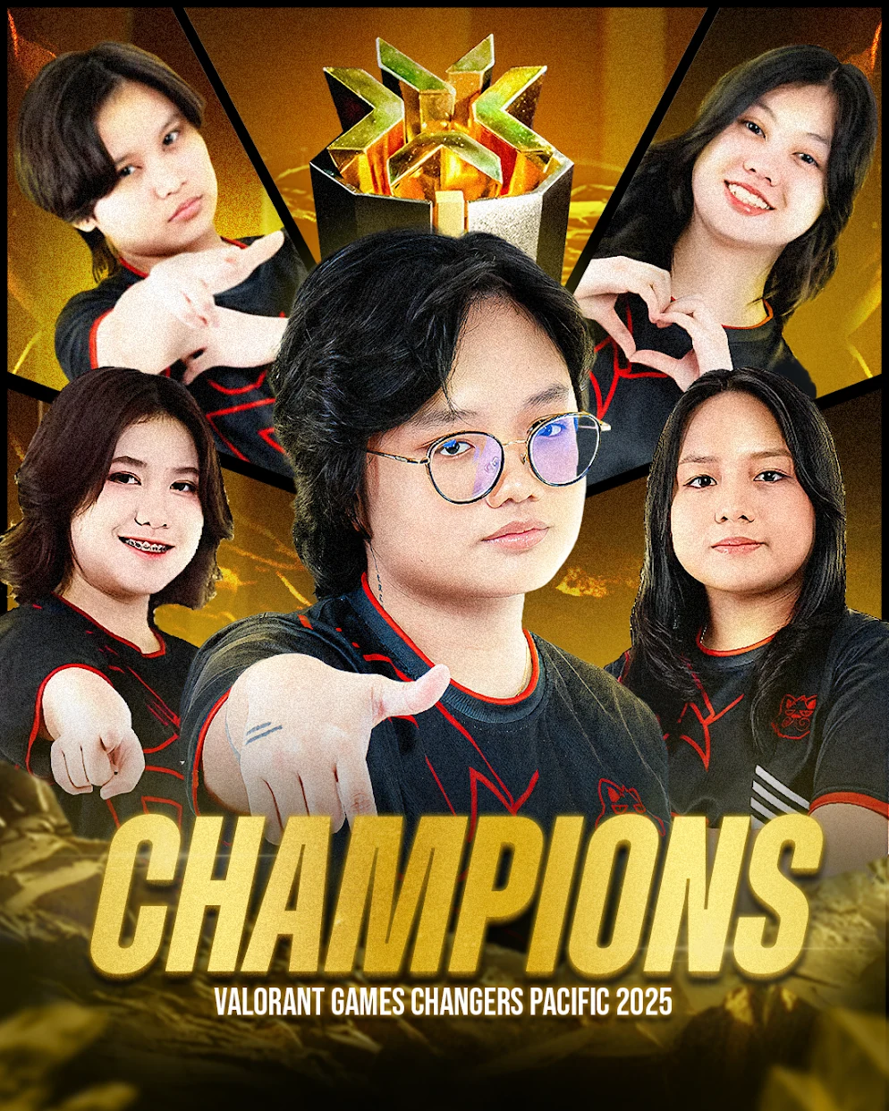 Esports social poster study titled Champions
