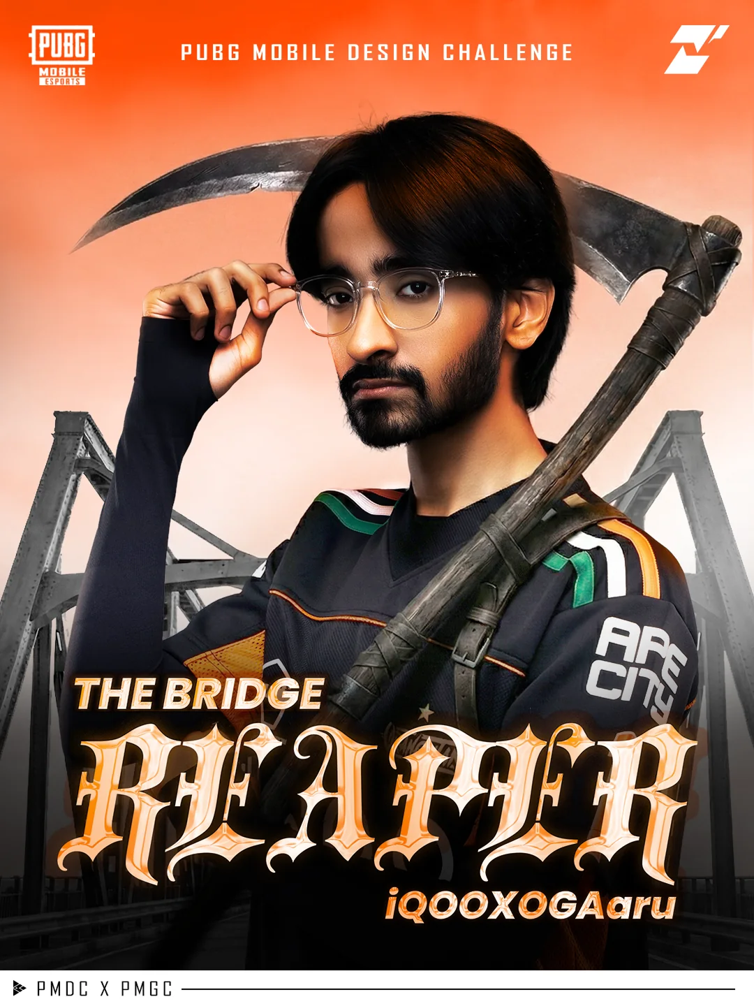 PUBGM Design Challenge poster titled The Bridge Reaper