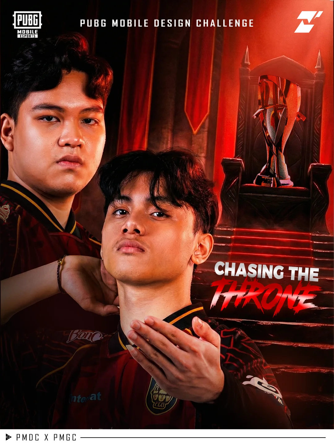 PUBGM Design Challenge poster titled Chasing the Throne
