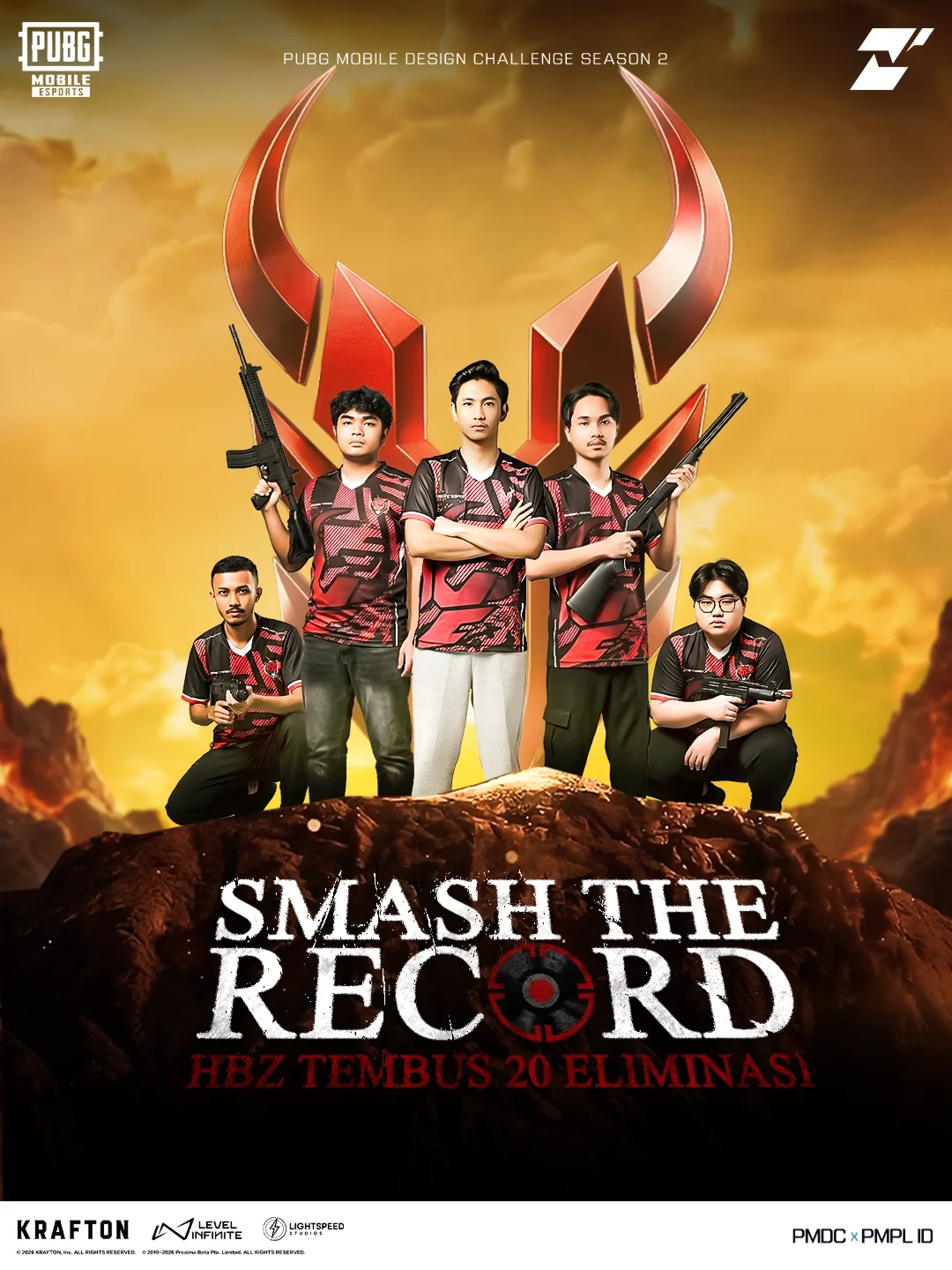 PUBGM Design Challenge poster titled Smash the Record
