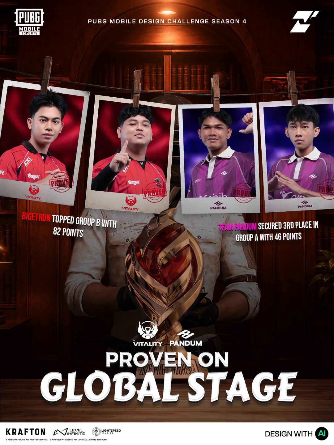 Proven on Global Stage final artwork after design