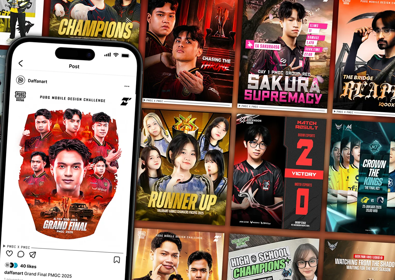 Selected PUBG MOBILE Design Challenge poster series