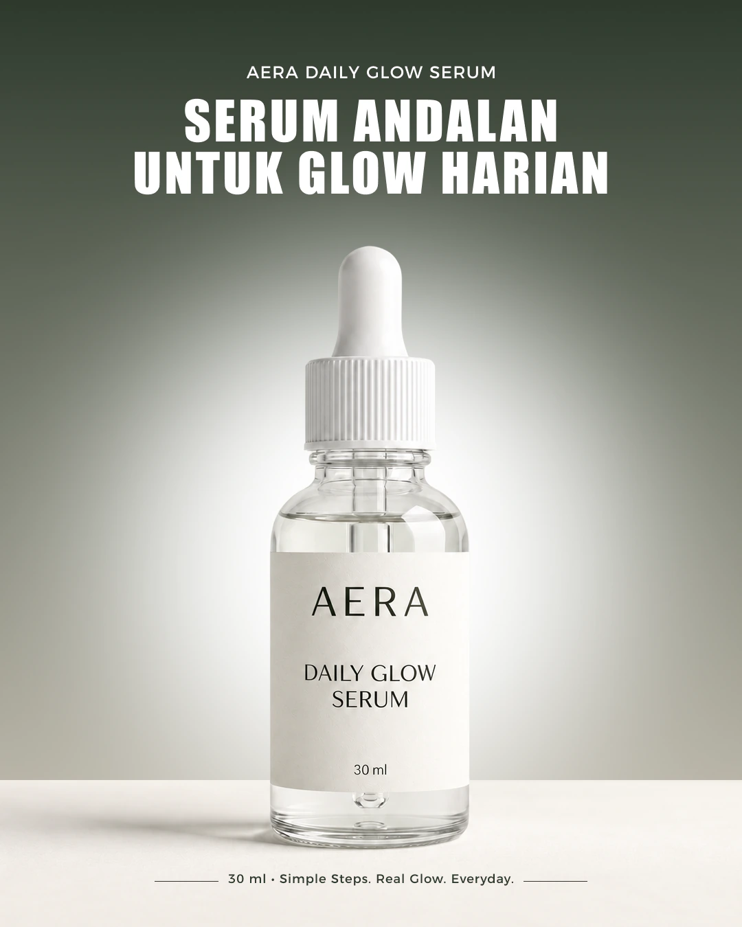 AERA skincare Daily Glow Serum social media artwork