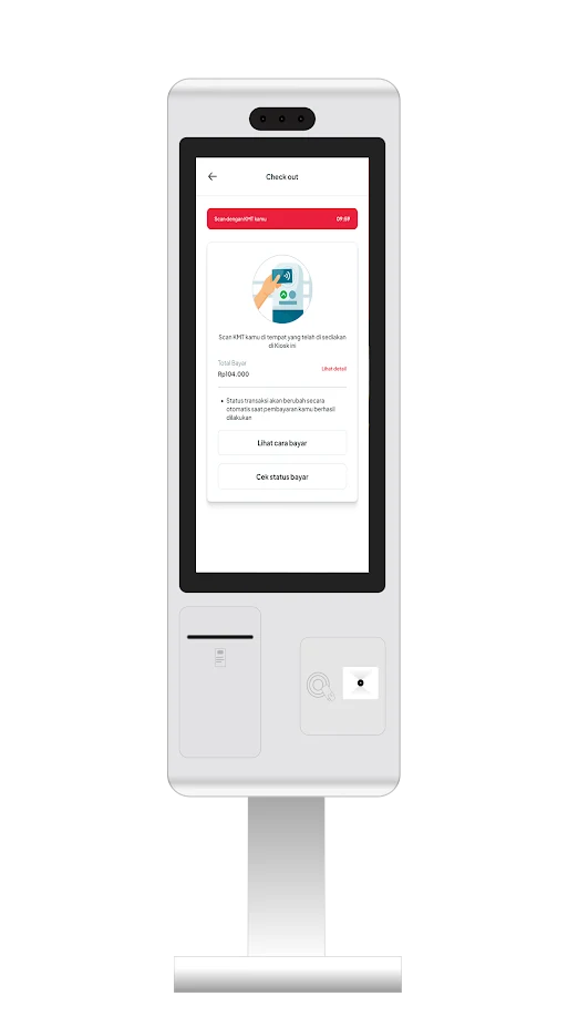 Commuter Mart kiosk interface illustration