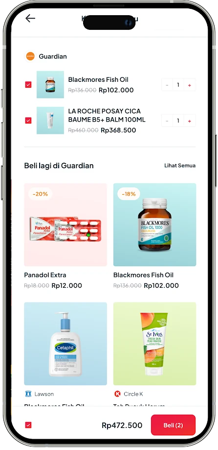 Mobile order flow — checkout