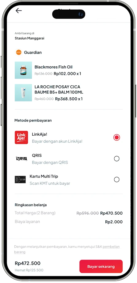 Mobile order flow — payment
