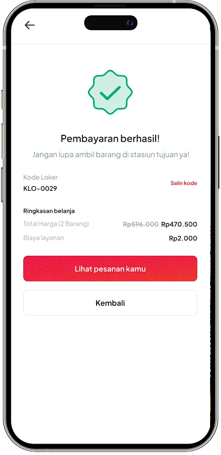 Mobile order flow — order confirmed