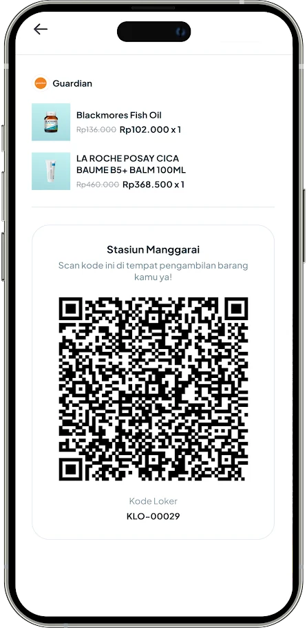 Mobile order flow — kiosk pickup