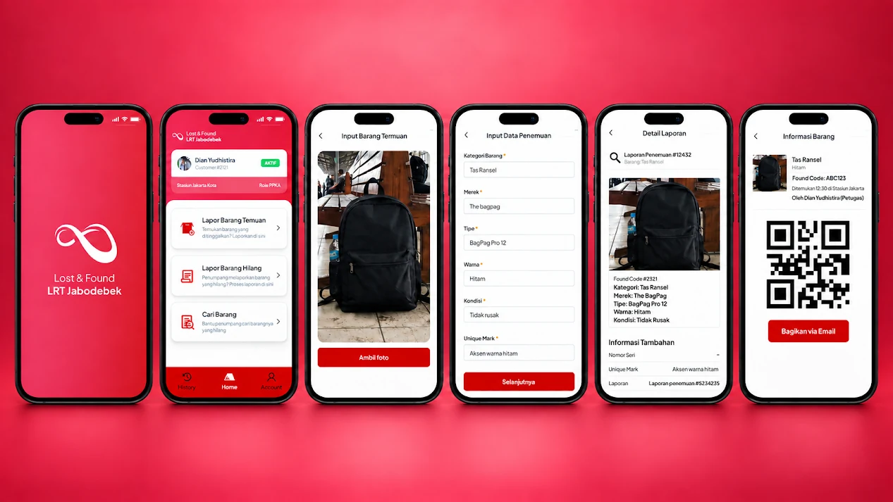 Final custodian-side Lost & Found mobile screens